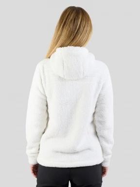 pulover polar pt. femei Fundango Zealand Plush Pile Jacket alb 3