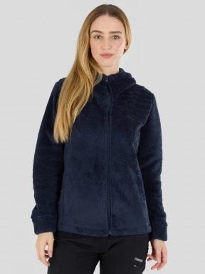pulover polar pt. femei Fundango Zealand Plush Pile Jacket albastru inchis 1