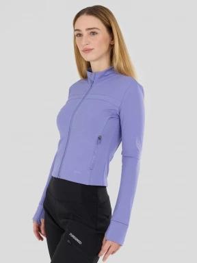 tricou cu maneci lungi, pentru sport pt. femei Fundango Flow Thermo Zip Up violet 1