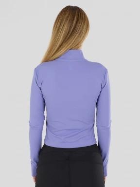 tricou cu maneci lungi, pentru sport pt. femei Fundango Flow Thermo Zip Up violet 3