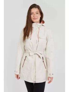 haine de ploaie pt. femei Fundango Regina Waterproof Trench Jacket alb 1
