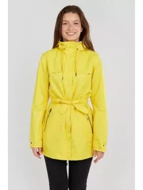 haine de ploaie pt. femei Fundango Regina Waterproof Trench Jacket galben 1