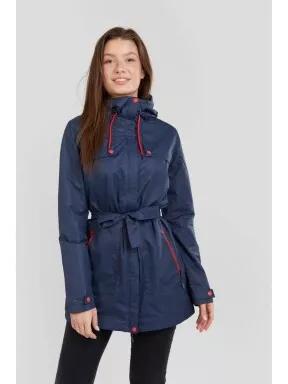 haine de ploaie pt. femei Fundango Regina Waterproof Trench Jacket albastru inchis 1