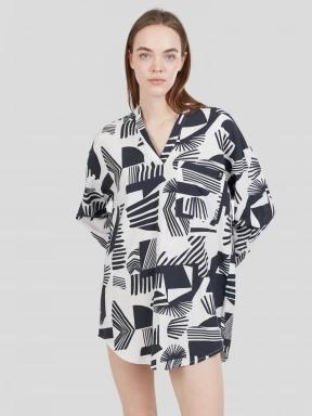 camasa cu maneci lungi pt. femei Fundango Athene Cover-up negru 1