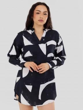 camasa cu maneci lungi pt. femei Fundango Athene Cover-up negru 1