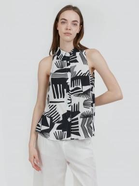 bluza pt. femei Fundango Myrto Sleeveless Shirt negru 1