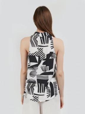 bluza pt. femei Fundango Myrto Sleeveless Shirt negru 3