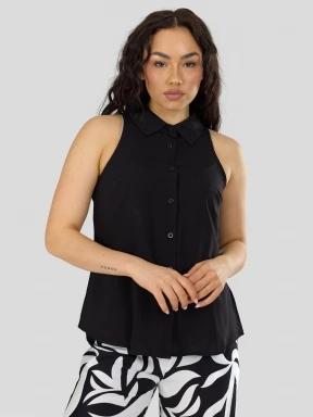 tricou fara maneci pt. femei Fundango Myrto Sleeveless Shirt negru 1