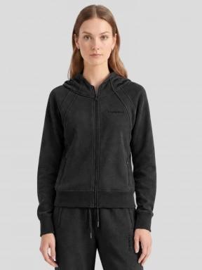 pulover cu gluga pt. femei Fundango Coreline Full-Zip Sweater negru 1