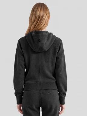 pulover cu gluga pt. femei Fundango Coreline Full-Zip Sweater negru 3
