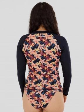 lycra cu maneci lungi pt. femei Fundango Joyce Long Sleeve Rashguard roz 3