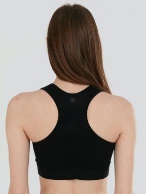 sutien pentru sport pt. femei Fundango Seamless Sport Bra negru 3