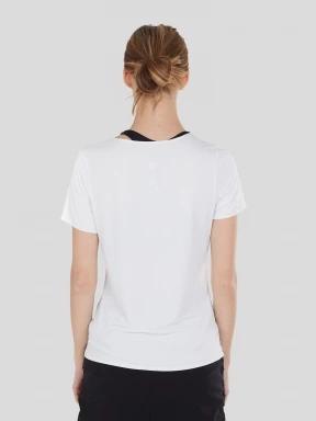 tricou pentru sport, cu maneci scurte pt. femei Fundango Hanabi T-shirt alb 3