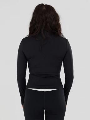 tricou cu maneci lungi, pentru sport pt. femei Fundango Flop Zip Up Top negru 3