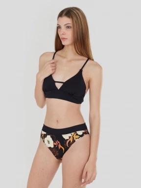 sutien bikini pt. femei Fundango Sahara V-neck Cami Top negru 1