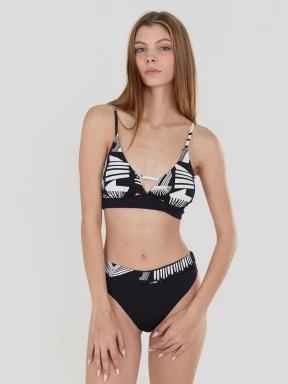 sutien bikini pt. femei Fundango Sahara V-neck Cami Top negru 1
