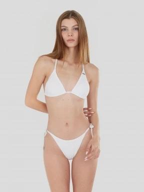 sutien bikini pt. femei Fundango Innisfil Triangle Jacquard Top alb 1