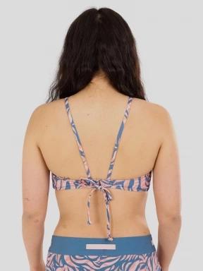 sutien bikini pt. femei Fundango Hogg High Neck Top albastru inchis 3