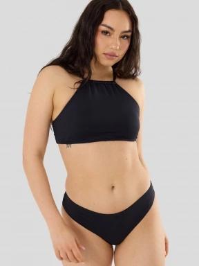 sutien bikini pt. femei Fundango Hogg High Neck Top negru 1