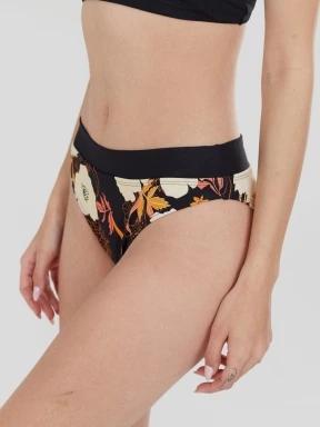 chiloti bikini pt. femei Fundango Sahara Mid Waist Full Bottom negru 1