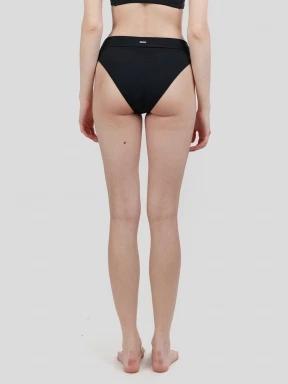 chiloti bikini pt. femei Fundango Sahara Mid Waist Full Bottom negru 3