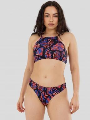 chiloti bikini pt. femei Fundango Hogg High Waisted Bottom negru 1