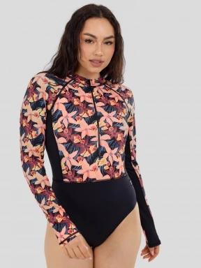 costum de baie pt. femei Fundango Dolphin Long Sleeve Suit roz 1