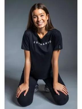 tricou cu maneci scurte pt. femei Fundango Womens Logo T negru 3