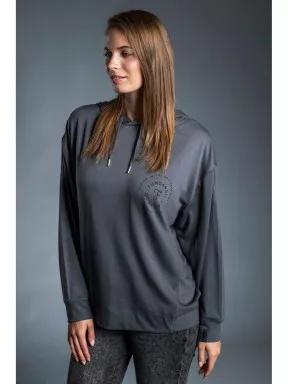 pulover cu gluga pt. femei Fundango RICHMOND Hooded Pullover gri 3