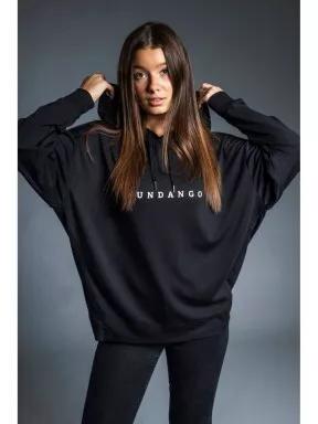 pulover cu gluga pt. femei Fundango RICHMOND Hooded Pullover negru 1