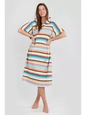 halat de baie pt. femei Fundango Amarante Surf Poncho multicolor 3