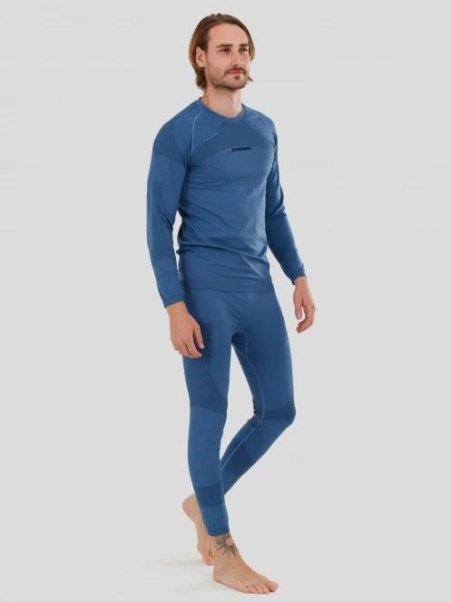 set de lenjerie de corp pt. barbati Fundango Seamless Baselayer Set albastru 4