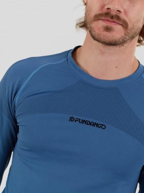 set de lenjerie de corp pt. barbati Fundango Seamless Baselayer Set albastru inchis 5