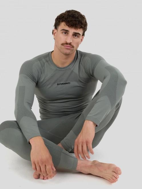 set de lenjerie de corp pt. barbati Fundango Seamless Baselayer Set verde 4