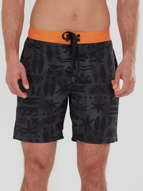 boardshort pt. barbati Fundango Salimu Boardshorts negru 2