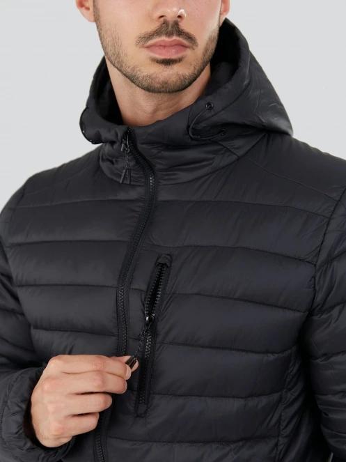 geaca matlasata de tranzitie pt. barbati Fundango Matt Hooded Jacket negru 6