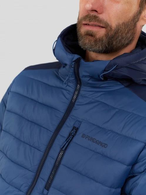 geaca matlasata de tranzitie pt. barbati Fundango Matt Hooded Jacket albastru 6