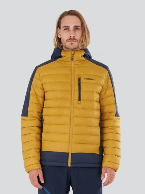 geaca matlasata de tranzitie pt. barbati Fundango Matt Hooded Jacket galben 2