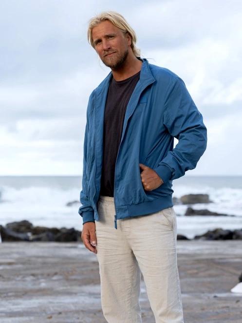 jacheta de primavara pt. barbati Fundango Harrington Casual Jacket albastru deschis 12