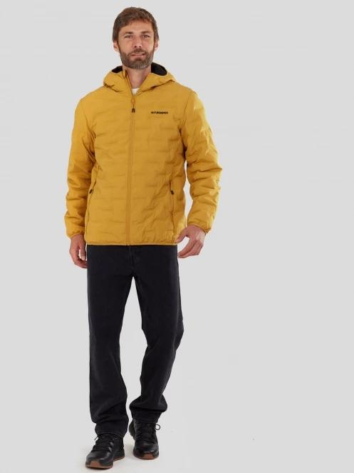 geaca de drumetie pt. barbati Fundango Smoke Eco Hooded Jacket galben 4