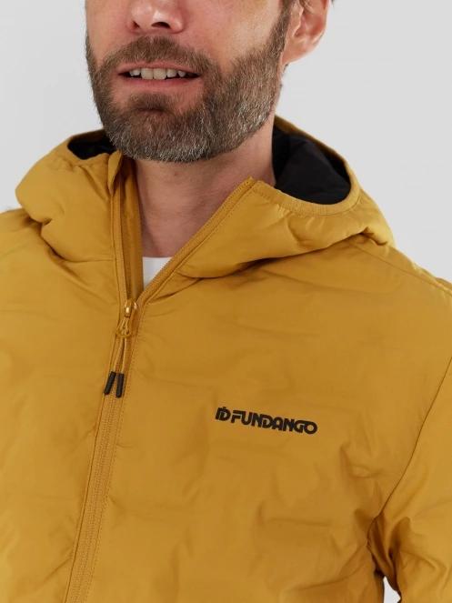 geaca de drumetie pt. barbati Fundango Smoke Eco Hooded Jacket galben 6