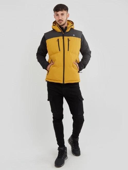vesta pt. barbati Fundango Laurel Padded Vest galben 4