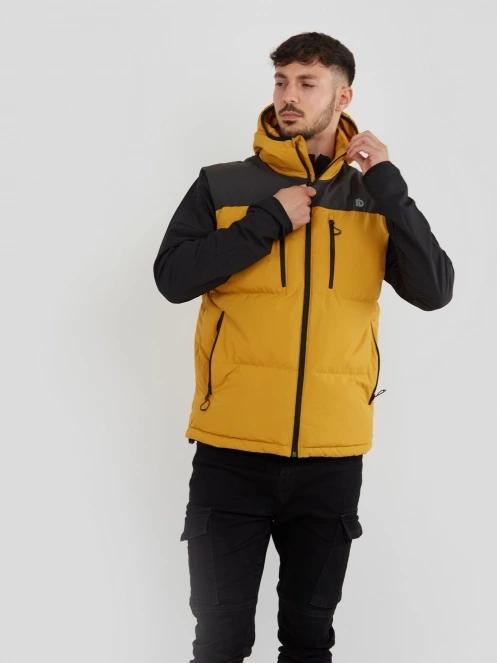 vesta pt. barbati Fundango Laurel Padded Vest galben 5