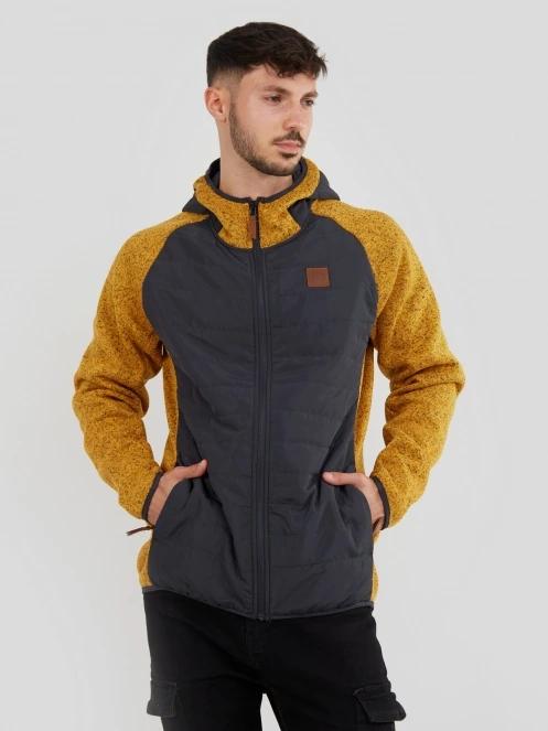 pulover polar pt. barbati Fundango Obsidian Hybrid Jacket maro 2