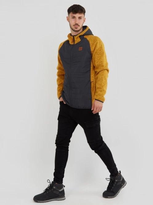 pulover polar pt. barbati Fundango Obsidian Hybrid Jacket maro 4