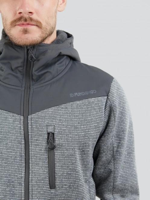 pulover polar pt. barbati Fundango Ashford Insulated Fleece Jacket gri 5
