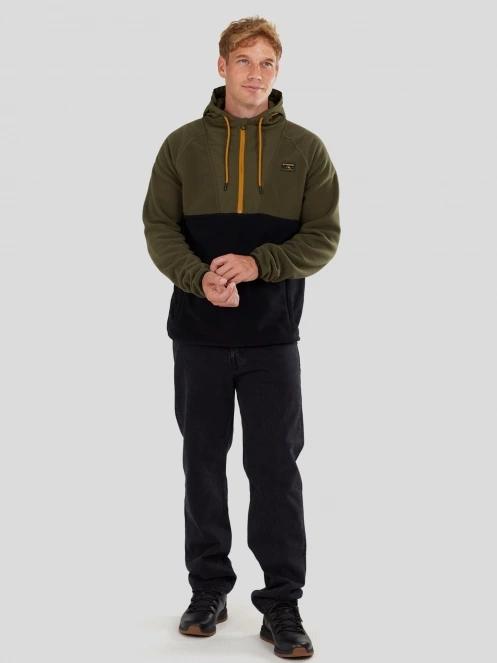pulover cu gluga pt. barbati Fundango Carlos Fleece Pullover verde 4