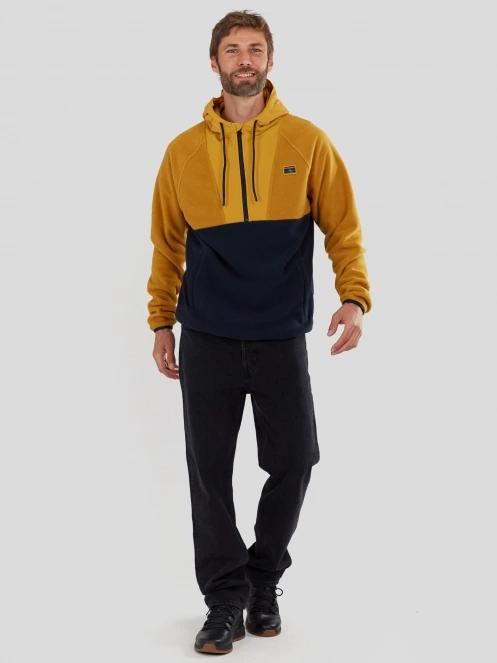 pulover cu gluga pt. barbati Fundango Carlos Fleece Pullover galben 4