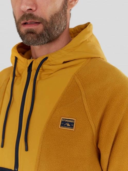 pulover cu gluga pt. barbati Fundango Carlos Fleece Pullover galben 6