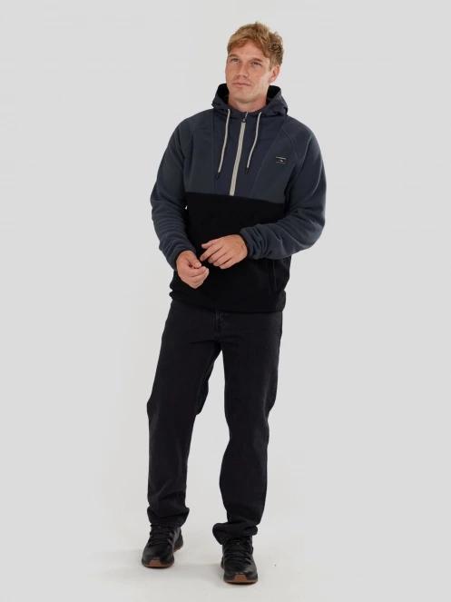 pulover cu gluga pt. barbati Fundango Carlos Fleece Pullover gri 4